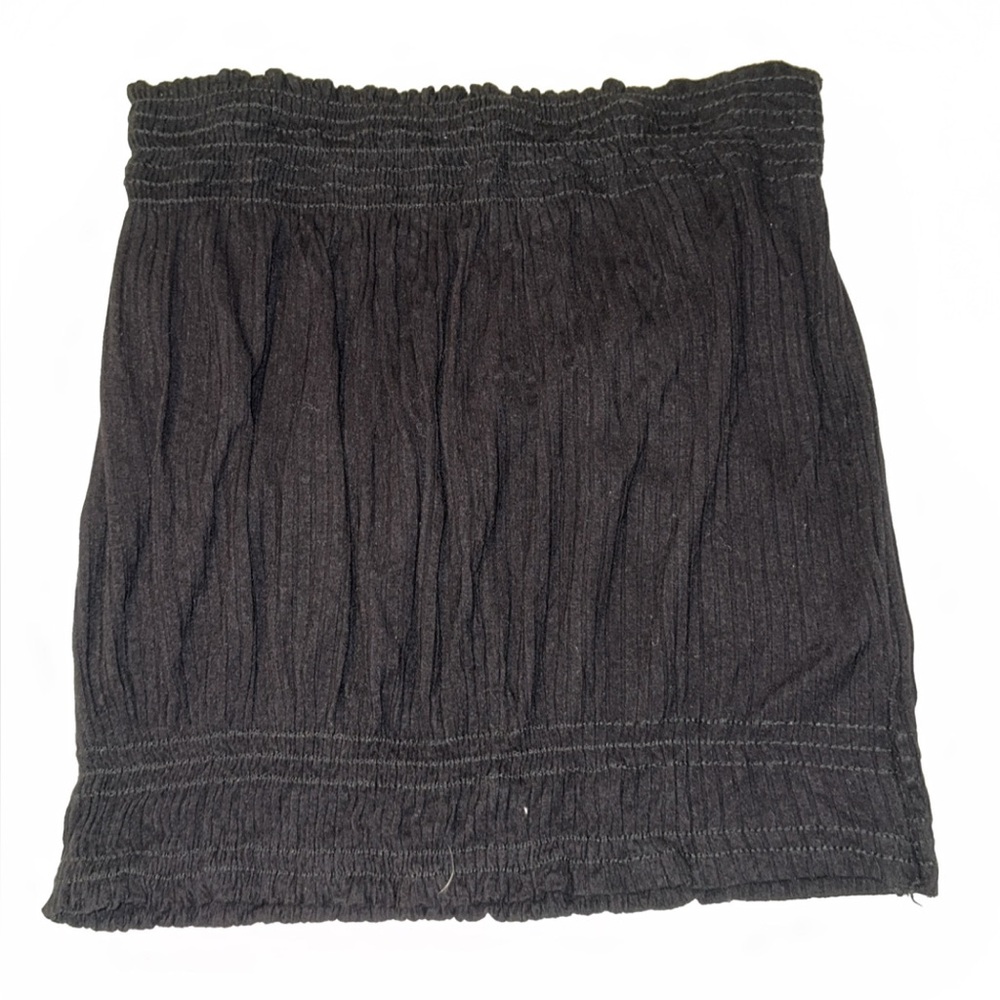 CY Fashion Size Large Black Ribbed Tube Top